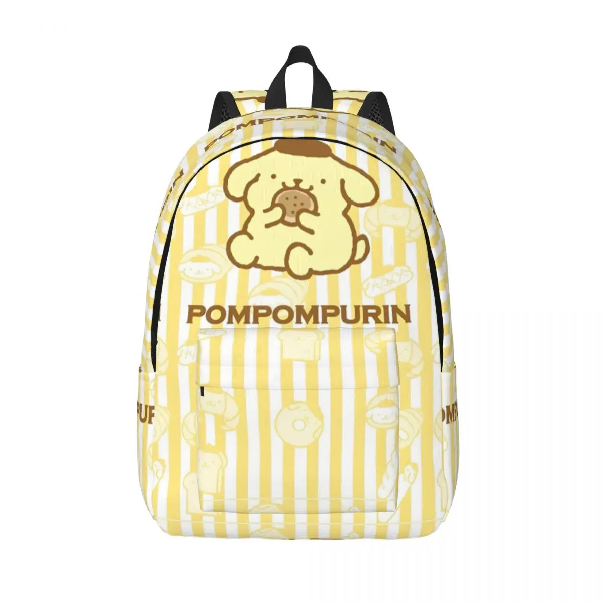 MINISO śliczne Pom Pom Purin Kawaii plecak z motywem kreskówkowym kobiece poliestrowe plecaki rowerowe duże Streetwear torby do szkoły średniej plecak