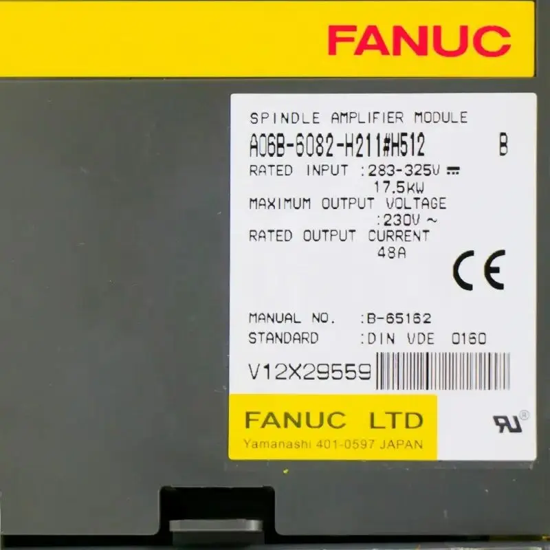 A06B-6082-H211 FANUC Driver Spindle Amplifier Module CNC Controller Tested Ok A06B 6082 H211