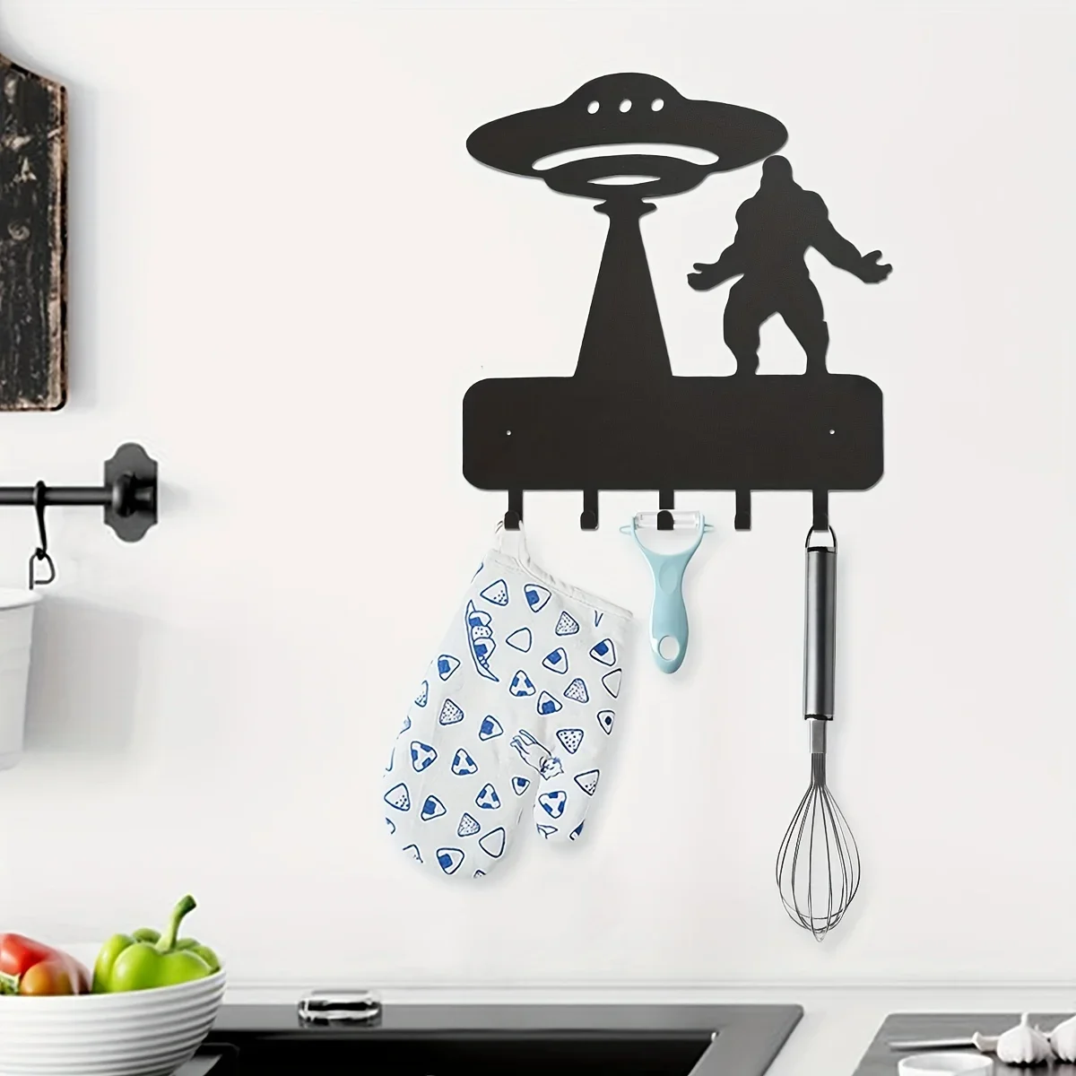 

CIFBUY Metal Creative Spaceship Key Hangers, Wall Mounted Hangers Hooks, Household Multi-Purpose Coat Bag Wall Key Holder