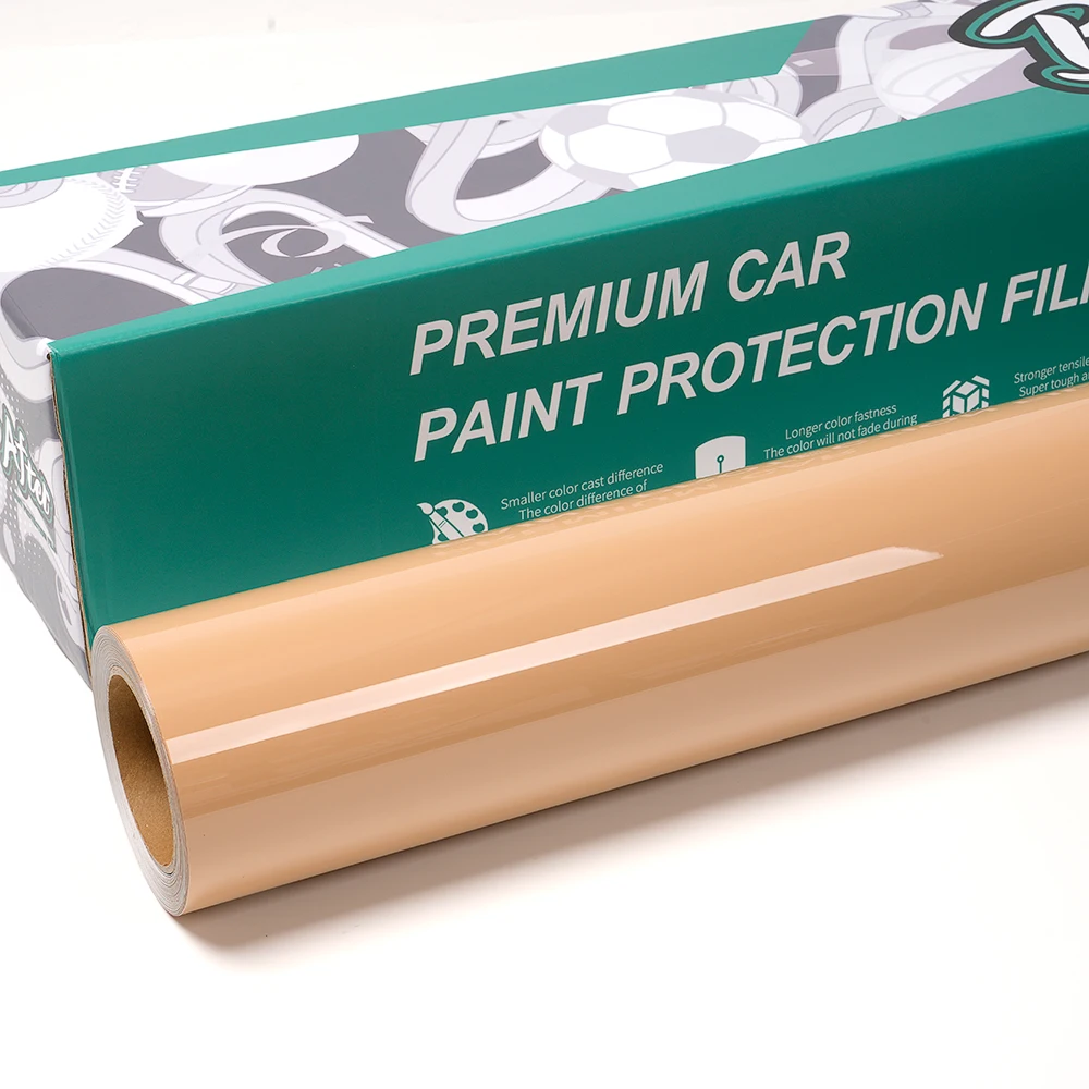 

Factory Customize PVC Super Bright Crystal Sand Yellow Wrapping Film PET Liner Dark Yellow Car VInyl FiLM