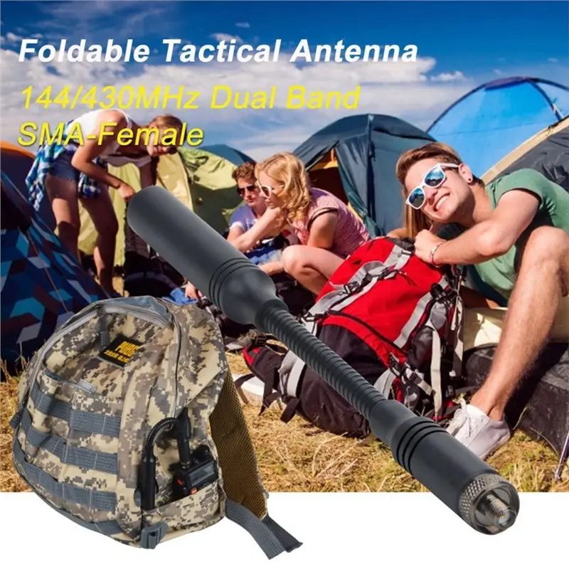 LXYB18B Gooseneck Foldable And Flexible SMA Male/Female Dual-Band 144/430Mhz Antenna UV High-Gain For Walkie Talkies 30Cm B