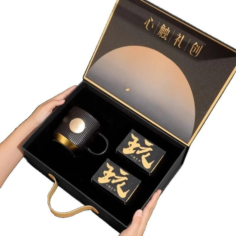 

Black gold egg business souvenir desk lamp mug premium gift