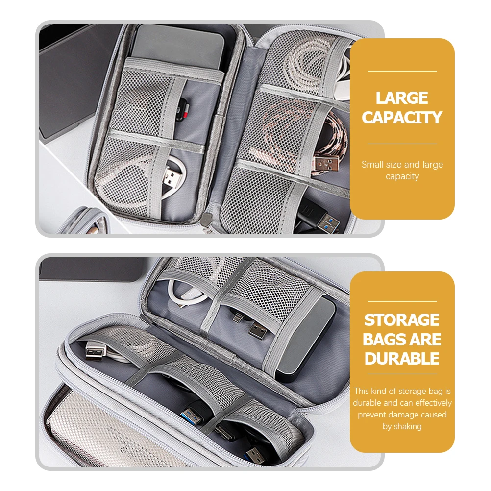 

Portable Travel Cable ganizer Electronics Bag Hard Drive Case Data Cord Storage Pouch Phone USB Memory Card Holder