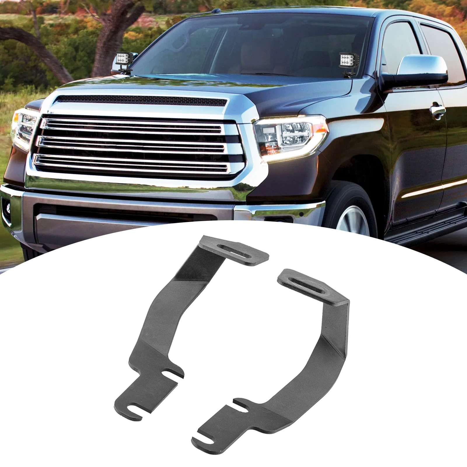 

For 2010-2024 Toyota 4Runner and 2007-2021 Toyota Tundra Car Hood Mount Bracket Fit LED Light Pods Accessories