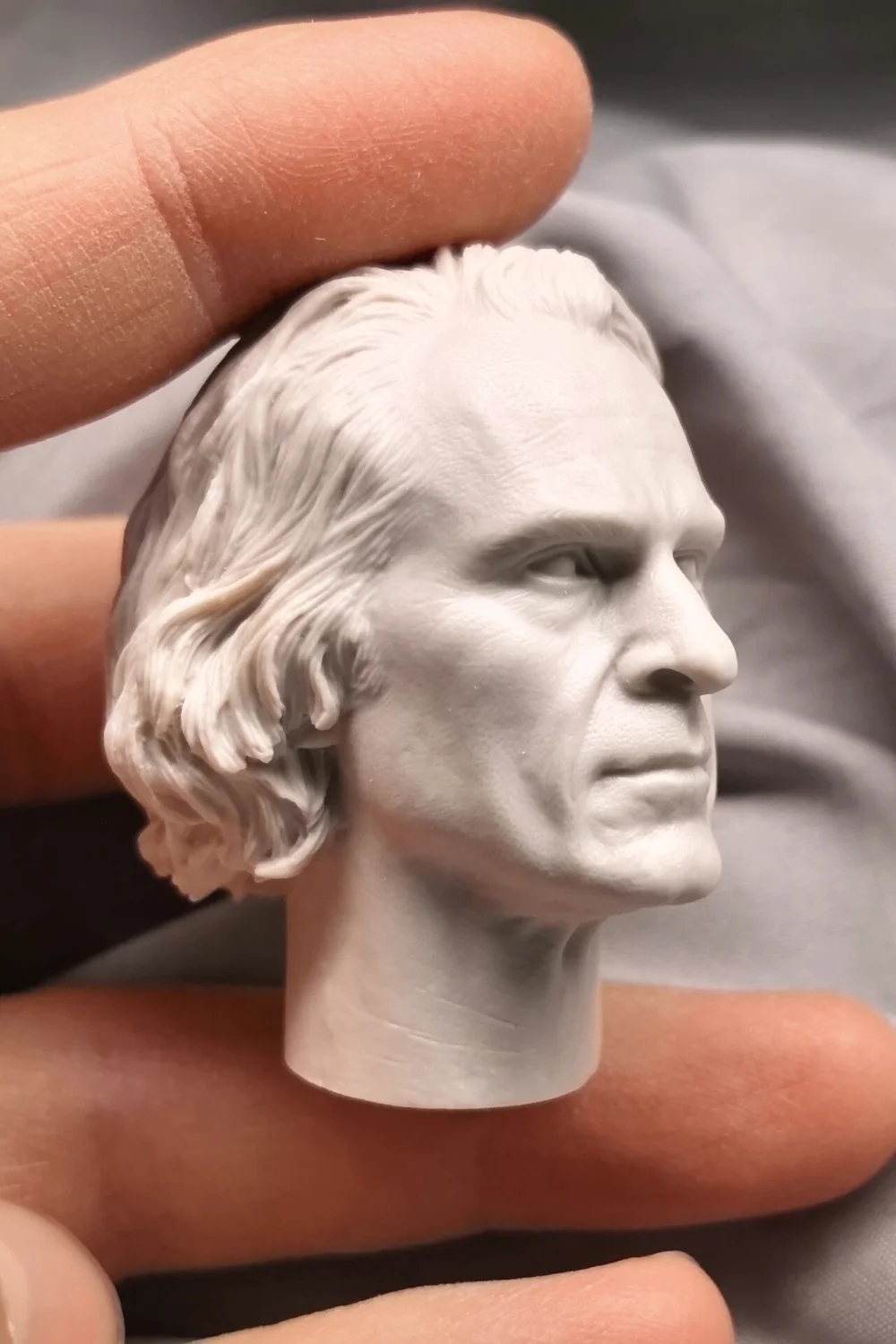 In Stock 1/6 Classic Villain Character Male Actor Joaquin Phoenix Unpainted Head Carving Model Fit 12inchs Action Figure Body