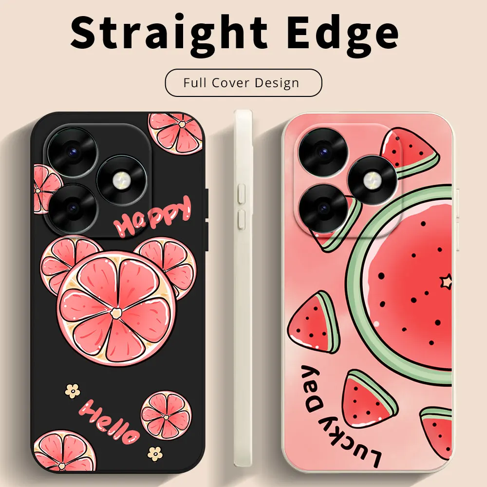 Phone Case For Itel S23 Plus A60 A70 A60s P55 Cover For itel P55 5G itelA60 itelA70 S23+ Soft Silicone Watermelon Fashion Styles