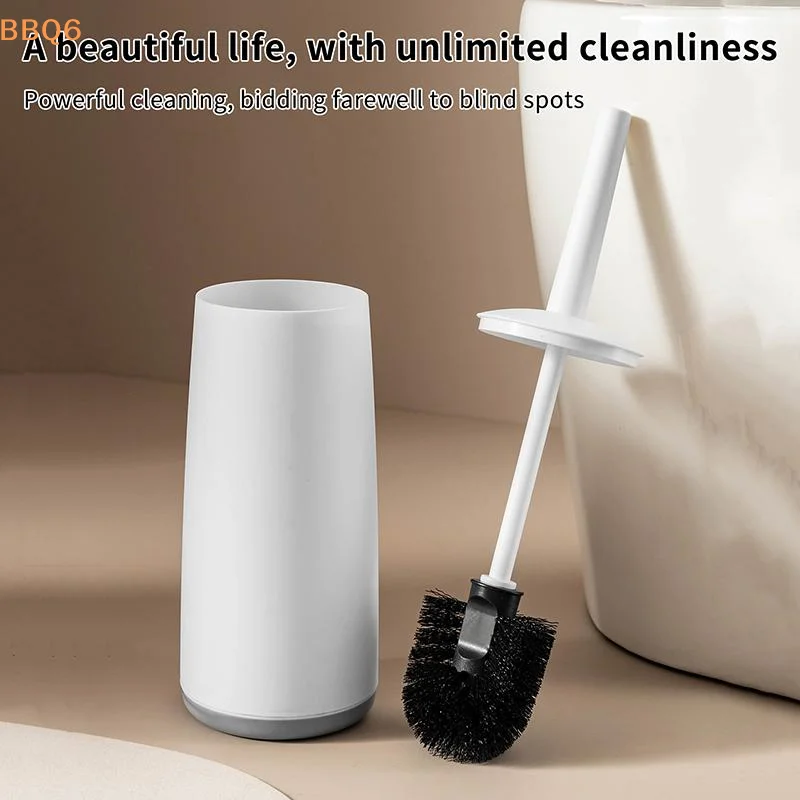 

*1 Set Soft Bristle Plastic Toilet Cleaning Brush Splash Proof Handle Toilet Brush With Base Bathroom Toilet Cleaning Tools
