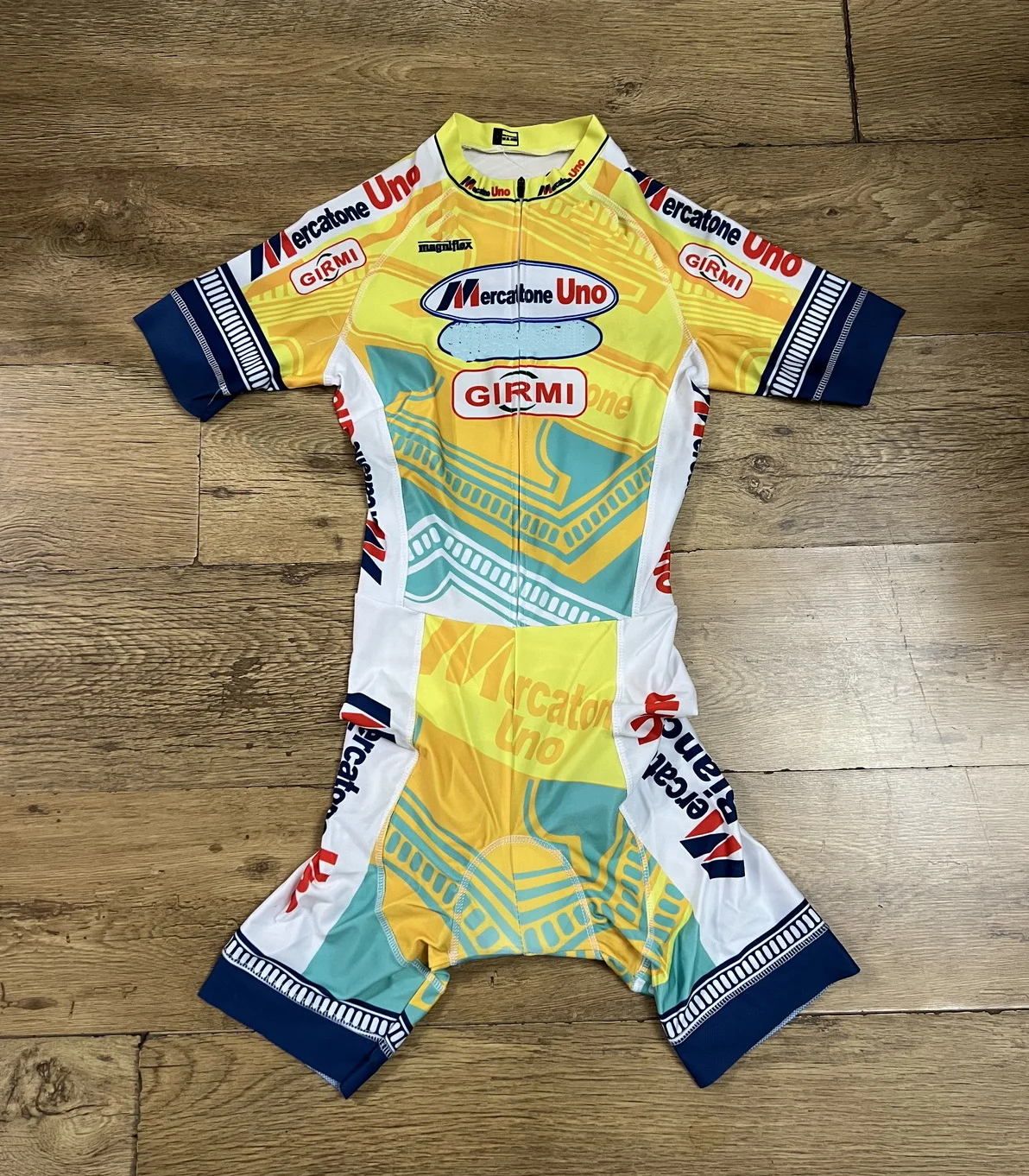 Tuta tagliata al LASER Mercatone Uno TEAM RETRO CLASSIC body SHORT Cycling Jersey Bike Bicycle Clothing Maillot Ropa Ciclismo