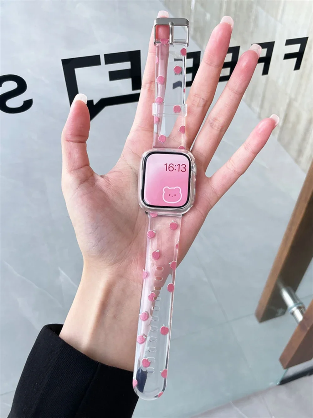 New Fruit Transparent Strap + Case For  Watch Band 38 42 40 44mm Cute Summer For iWatch 49Ultra 7 6 5 41 45 Women Bracelet