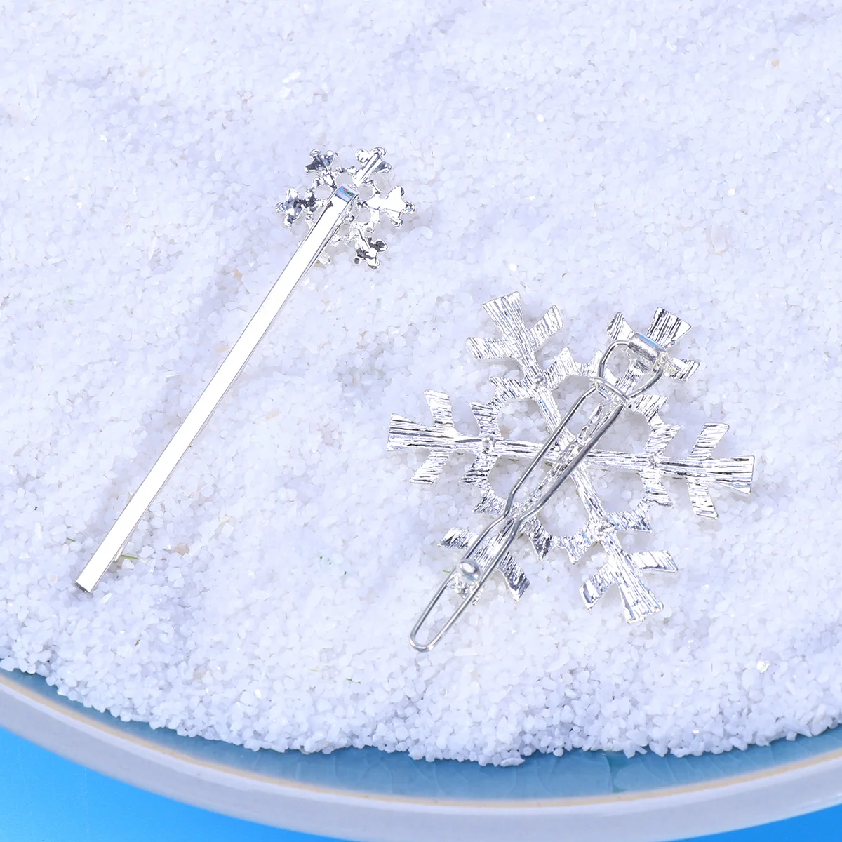 

6pcs Snowflake Hairpins Silver Crystal Bridal Hair Clips For Women Wedding Party Prom Decoration Hair Styling Tools