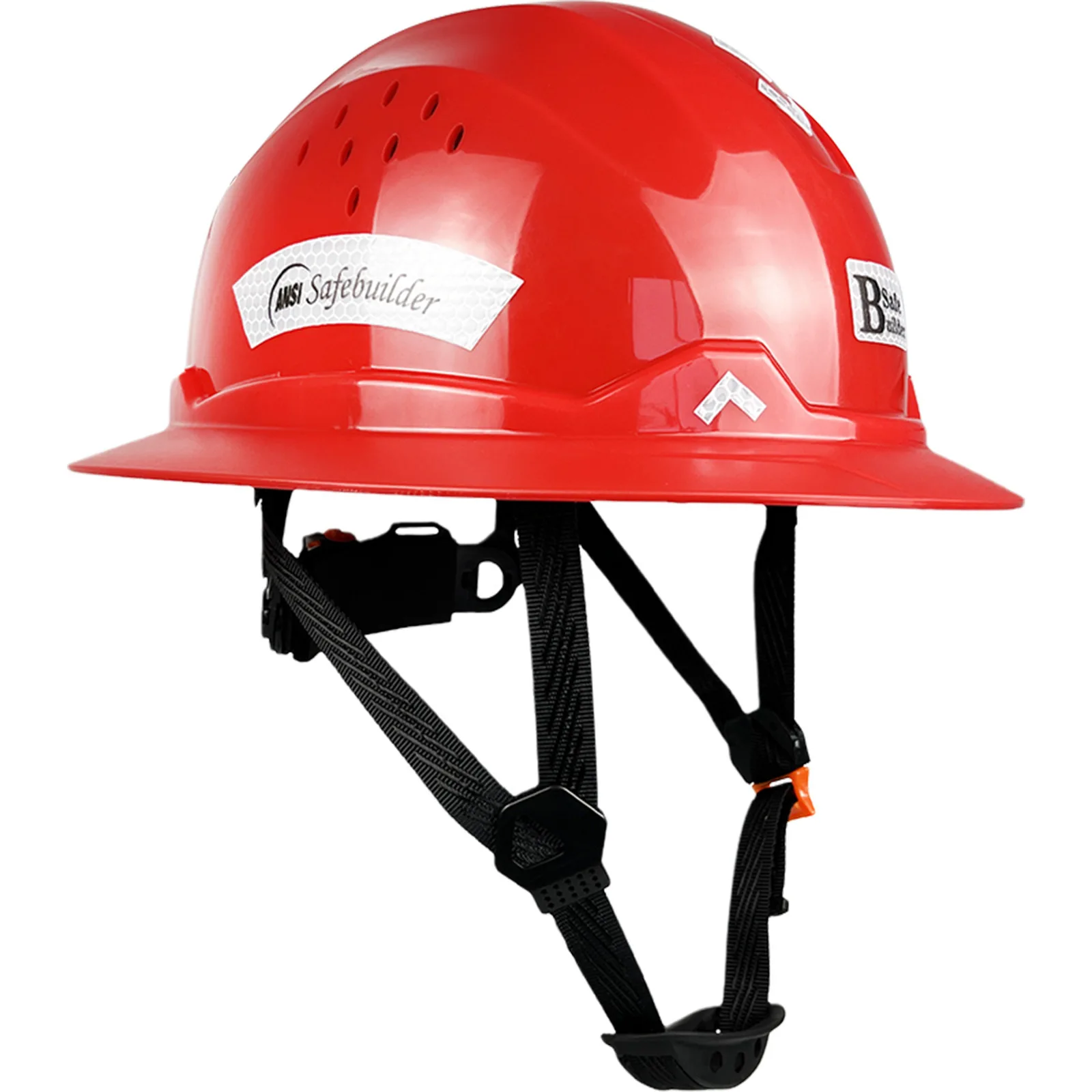 New Full Birm Hard Hat For Engineer Carbon Design Safety Helmet Reflective ANSI Z89.1 Vented Work Caps Industrial & Construction