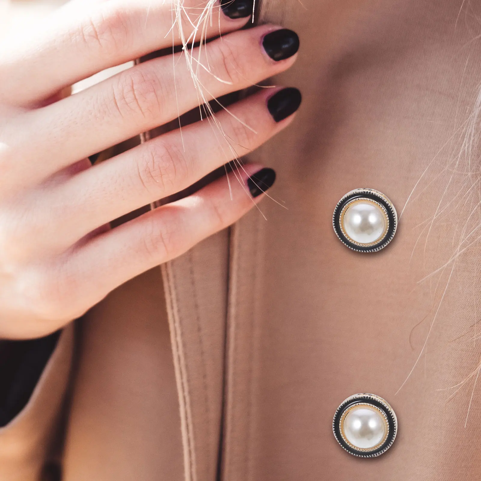 

20pcs Detachable Snap For Clothes Decorative Clothing Accessories Diy Crafts Collar Safety Buckles Stylish Coat Button Creative