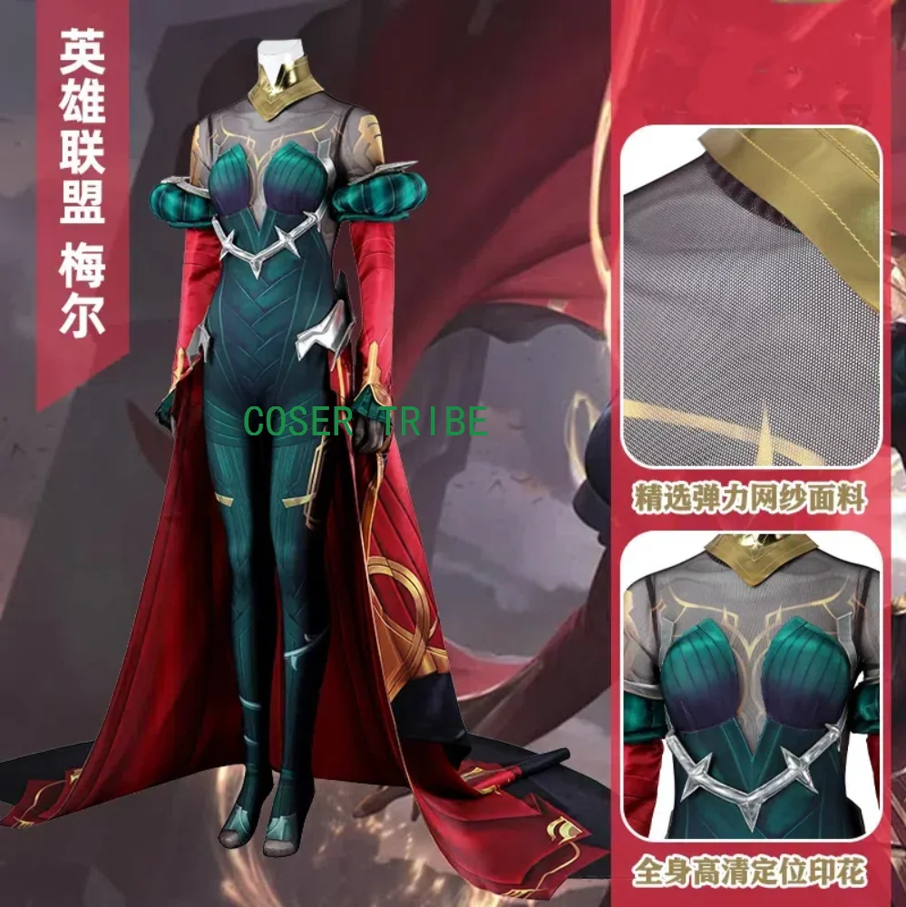 

COSER TRIBE Lol Mel Women Cosplay Costume Cos Game Anime Party Uniform Hallowen Play Role Clothes Clothing