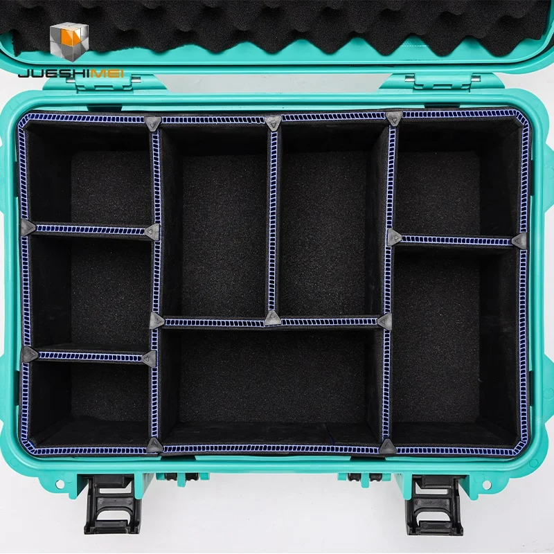 Custom M430 Plastic Hard Shell Case Carrying Waterproof Camera Case With Corrugated Divider Foam
