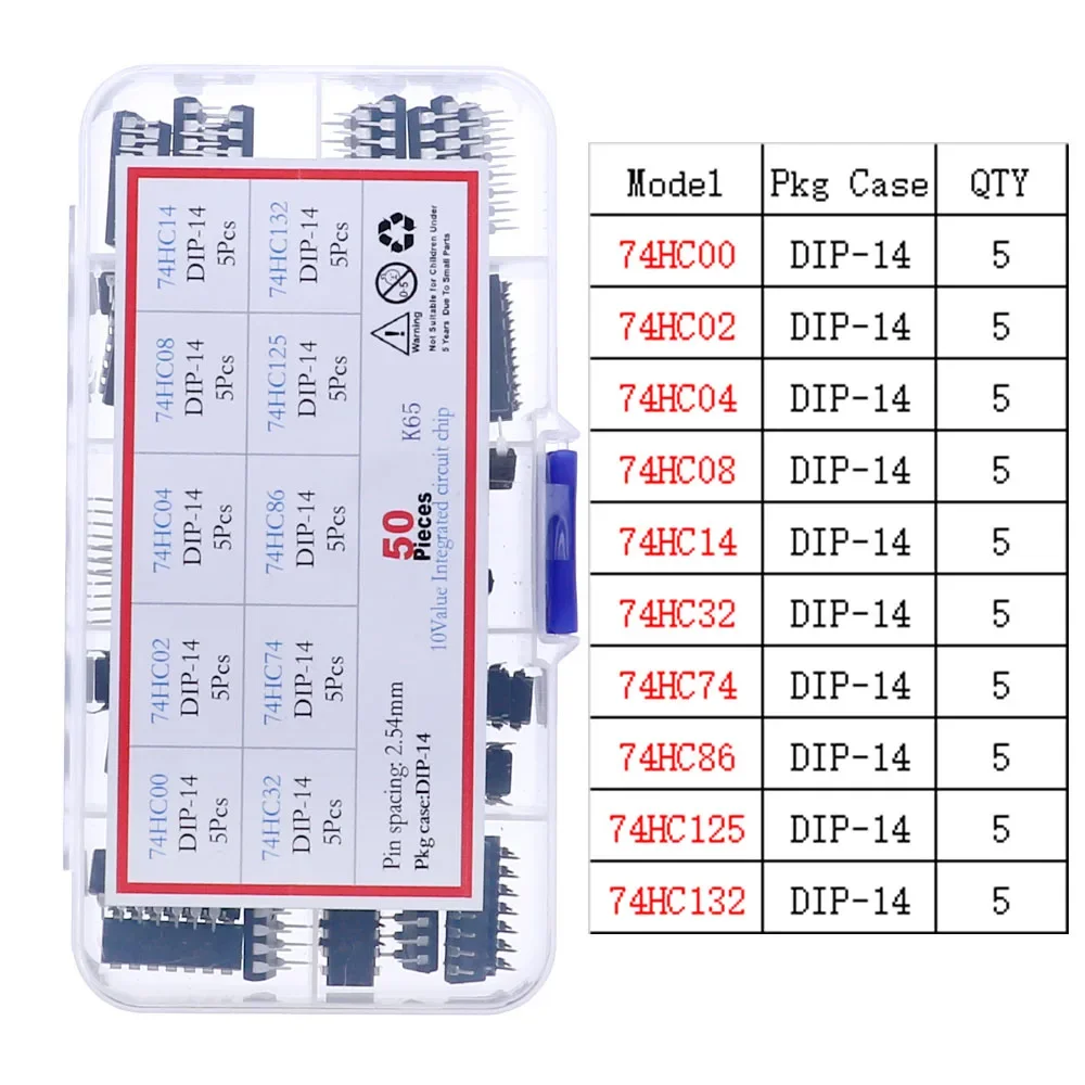 Imagem -03 - Circuito Integrado Chip Variedade Kit ic Sockets Grupo 4000 4500 74hc 74ls Lógica Cmos Comum ic