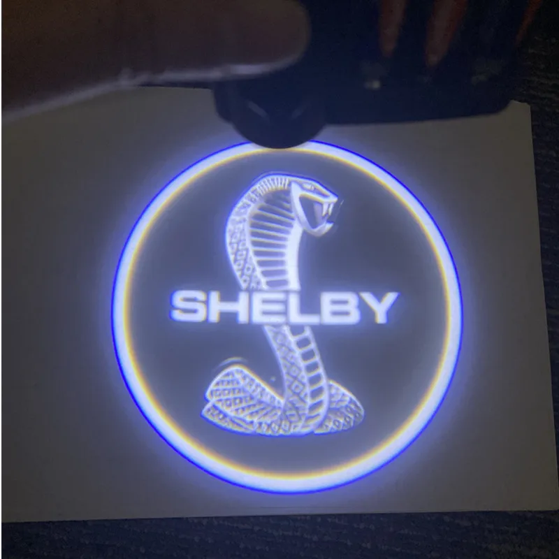 2PCS Car LED Door Logo Light Laser Projector Courtesy Lamp For Shelby GT500 SVT Fender Auto Accessories