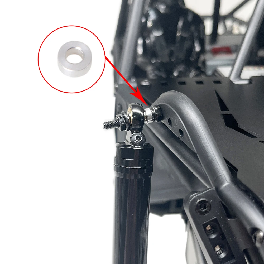 Amortiguador trasero delantero de aluminio KYX Racing, piezas mejoradas, accesorios para coche trepador de control remoto Axial AXP8 Gilamon 1/8