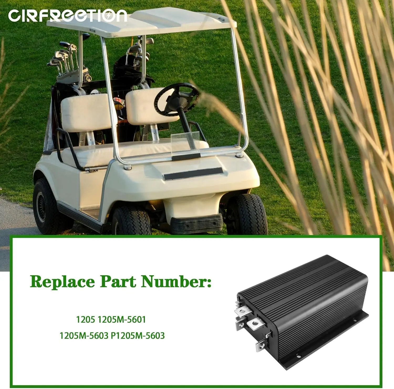 

1205M-5603 36-48V 500A DC Motor Controller 0-5KΩ 1205M-5601 for Curtis Club Car DS 1980-1995 Golf Cart Replace P1205M-5603 1205