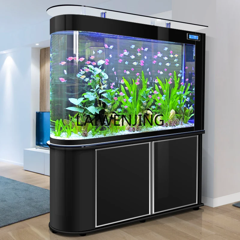 HLZ aquarium household medium and large living room partition screen goldfish tank ecological glass entrance