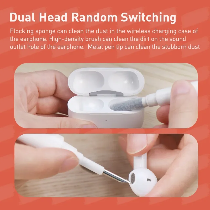 Five in One Keyboard Cleaning Brush Kit Wireless Earphone Gap Dust Removal Tool Computer Earphone Phone Case Cleaning Kit
