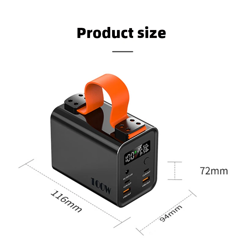 Imagem -06 - Banco de Potência Portátil para Laptop Poderosa Bateria de Reposição Externa Carregador Super Rápido Usb c para Iphone Xiaomi Samsung 100w 60000mah