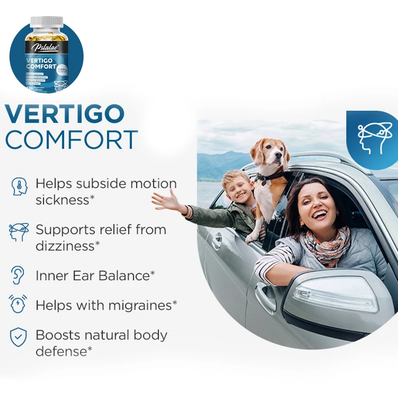 Vertigo Comfort Capsules - Inner Ear Balance, Relieve Vertigo, Dizziness, Tinnitus