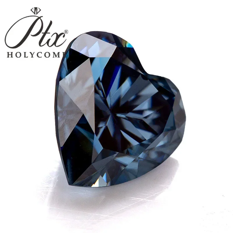 On Sale Heart Shape GRA Free Girdle Natural Vivid Blue Color Brilliant Loose Moissanite Diamond VVS1 Clarity for Jewelry Making