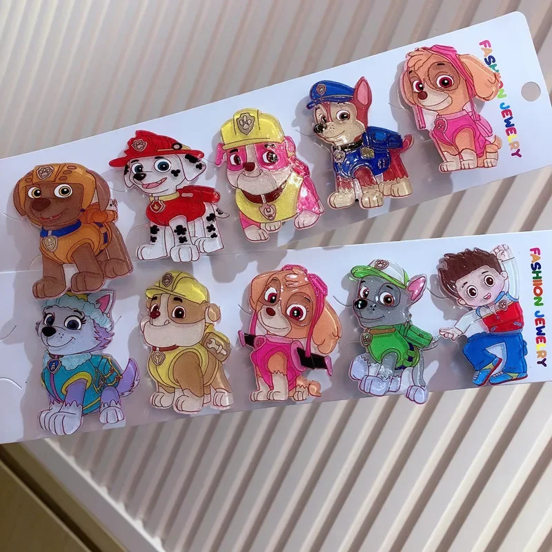 Paw Patrol Cartoon Girls Kawaii Hairpins SPIN MASTER Patrulla Canine Cute Hair Accessories Kids Toys for Children Birthday Gifts