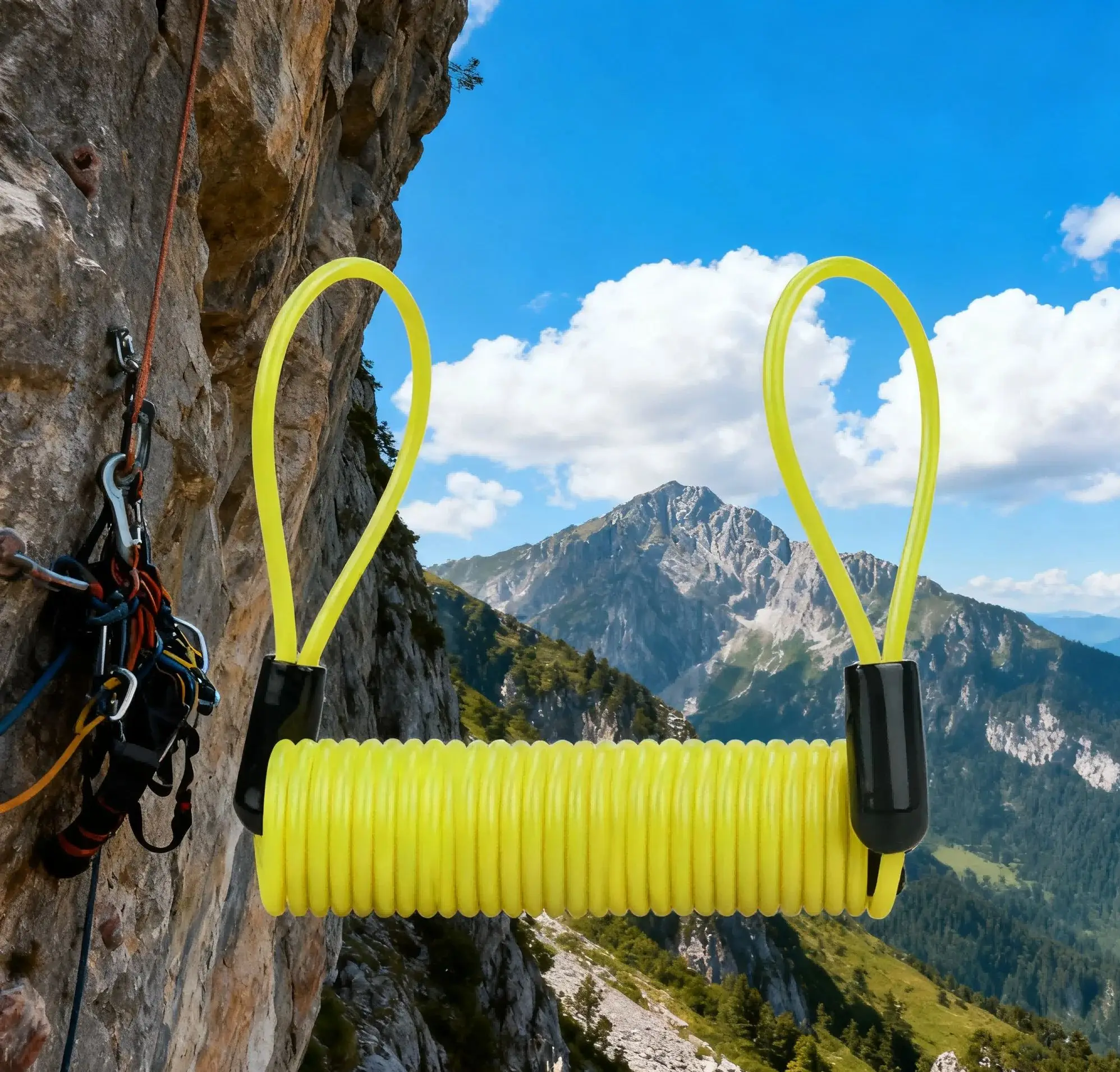 1.2m Bicycle Spring Cable Anti-theft Lock Rope Alarm Disc Lock Bicycle Safety Reminder Motorcycle Anti-theftProtection 120-150cm