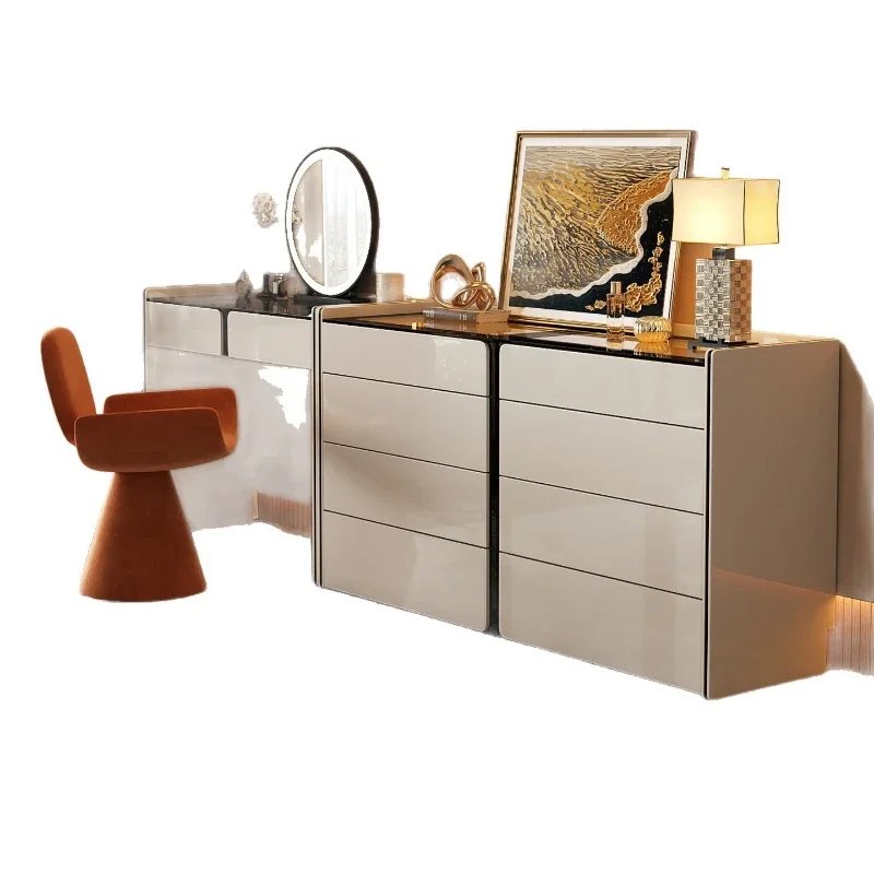 

Dresser, chest, integrated bedroom combination, makeup table, bed, modern tail storage, jewelry cabinet