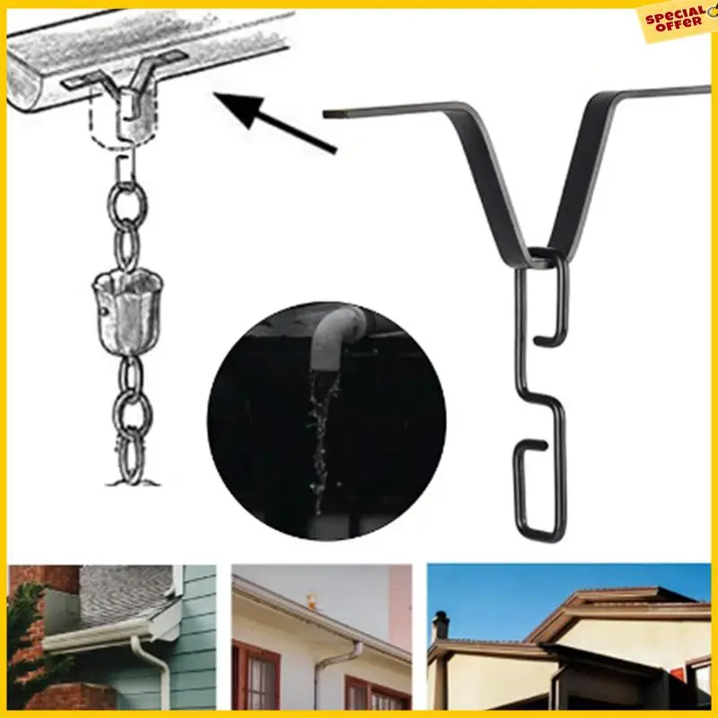 A25P Rain Chain Gutter Clip, Regenketten-Adapterhaken, Standard-Montagekombination
