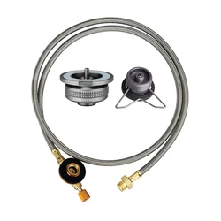 Adaptateur de gaz butane pour réchaud de camping en plein air, convertisseur de réchaud fendu, tuyau de connexion pour la cuisine en plein air, équipement de camping, accessoires