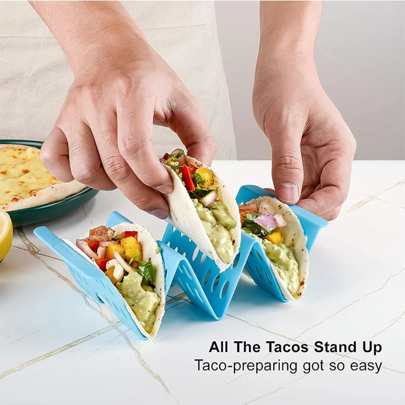 Hollowed Wave Shape Pancake Holder Mexican Taco Display Rack Creative Plastic Tortilla Shelf Food Serving Tray