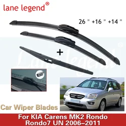 Per KIA Carens MK2 Rondo Rondo7 UN anteriore posteriore spazzole tergicristallo spazzole accessori taglierina J U gancio 2006-2011 2008 2009 2010 2011