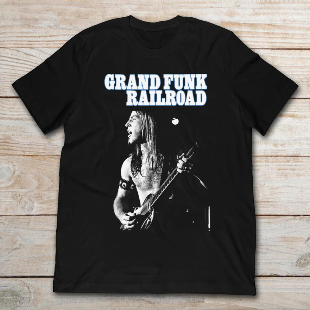 Grand Funk Railroad Band Live T Shirt Black Size  men And Women U1347 High Quality 100%Cotton Short Sleeve