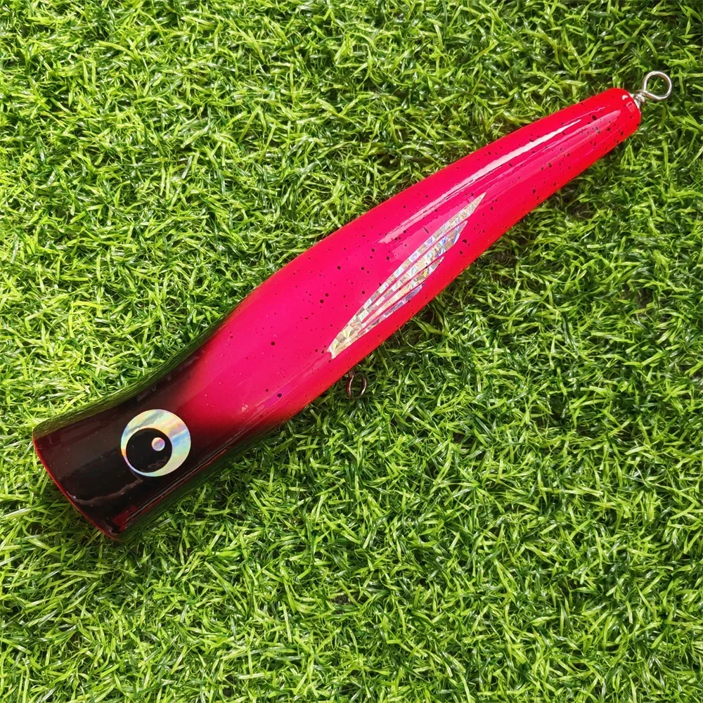 1pc 20cm 100g Popper Fishing Lure Saltwater GT Big Topwater Boat Lure Handcraft Wood Bait Hard lure Popper