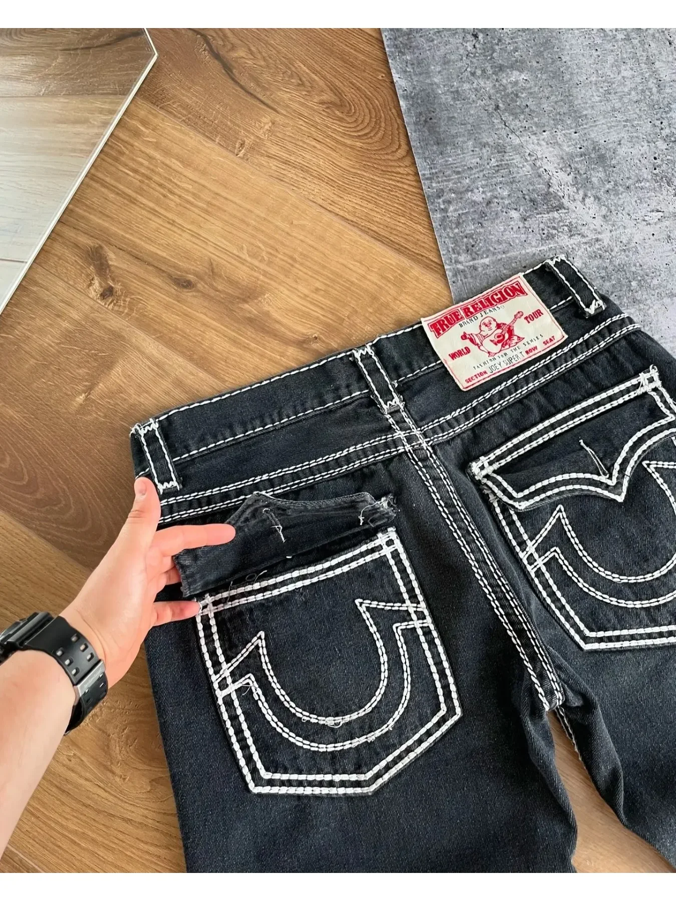 Rétro Y2K 90 Botiendra es Pantalon évasé pour dames, Denim décontracté de rue, FjHarajuku, Taille haute, Joker droit, Jeans à jambes larges, Nouveau