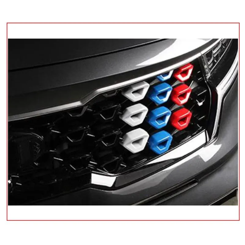 

Для Kia Sorento MQ4 2021 2022 2023, автомобильная решетка, трехцветная декоративная полоса, материал ABS, часть модификации внешней части