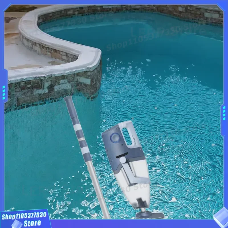 Cordless Handheld Pool Cleaner for Spa with Telescopic Pole Large Debris Filter Dual Suction Power Rechargeable Vacuum