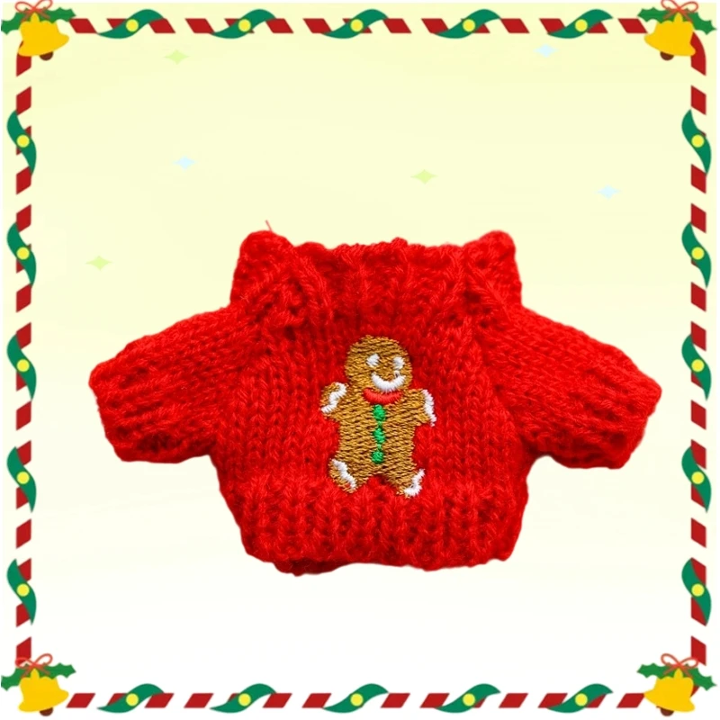 

For 17cm Labubu Christmas Santa Outfit Gen1-3 Doll Clothes Set for Vinyl Figures, Festive Santa Costume with Accessories