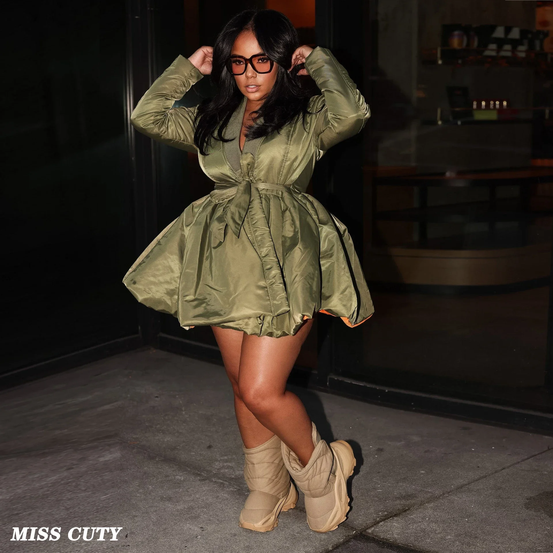 2026 Women Y2K Clothes Streetwear Winter Sexy Elegant Jakcets Bubble Puffer Coats Ruffle Jackets Thick Warm Down Long Coats