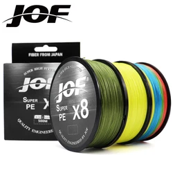 JOF 8 Strands Braided Fishing Line 150M 300M 500M Multifilament Pe Line 20-100LB Carp Fishing Supplies 8X Braided For Fishing