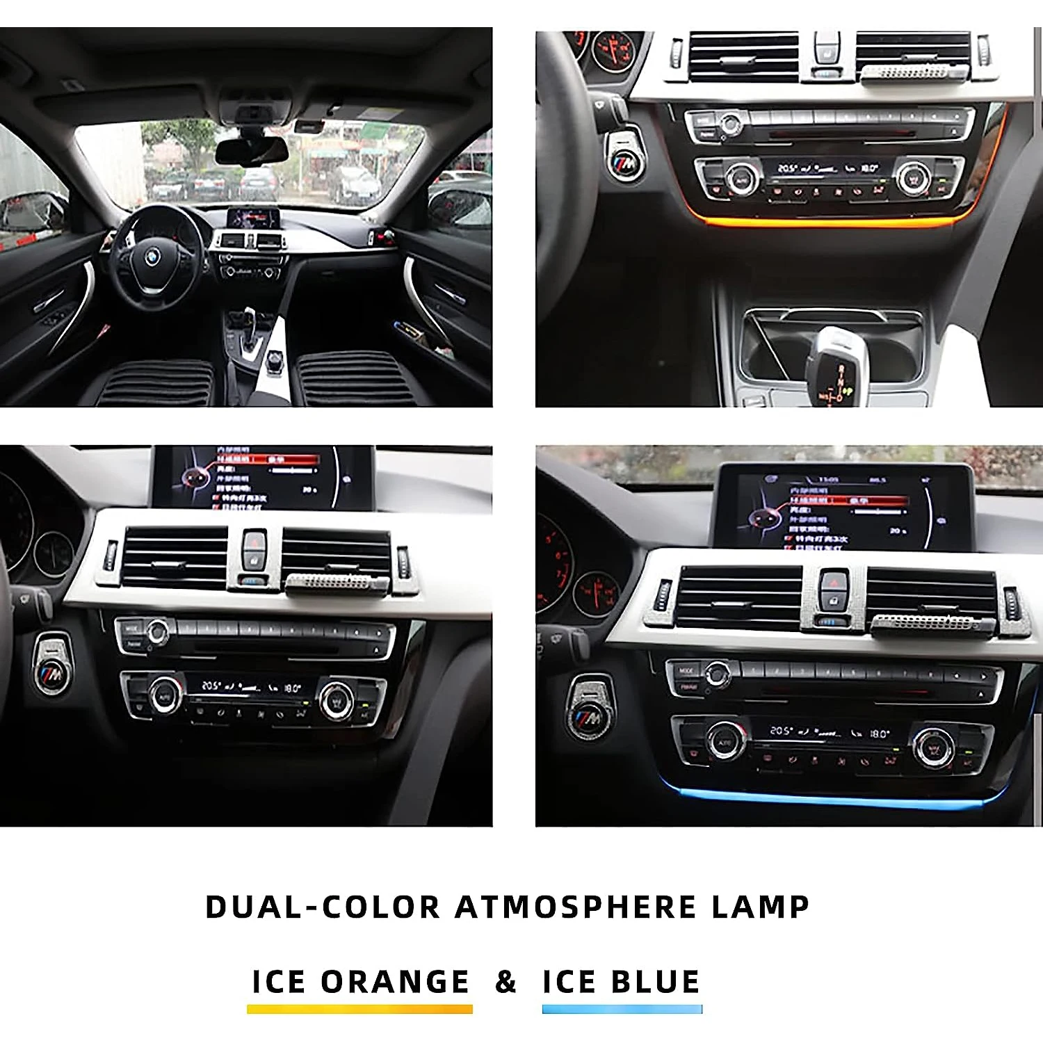 For BMW 3 4 Series F30 F35 F31 Center Console AC Panel Ambient