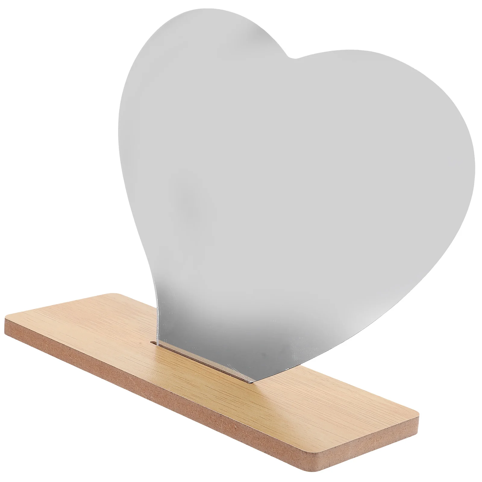 1Set Hart Esthetische Spiegel Onregelmatige Acryl Make-up Kaptafel Decoratieve Lichtgewicht Draagbare Clear View Acryl Spiegel