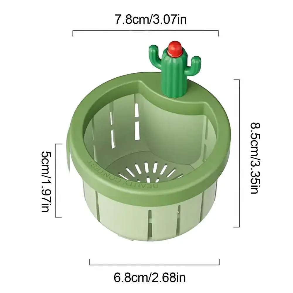 Anti-clogging Cactus Kitchen Sink Drain Strainer Food Waste Catcher Leakage-proof Sink Drain Basket With Washer Easy Cleaning