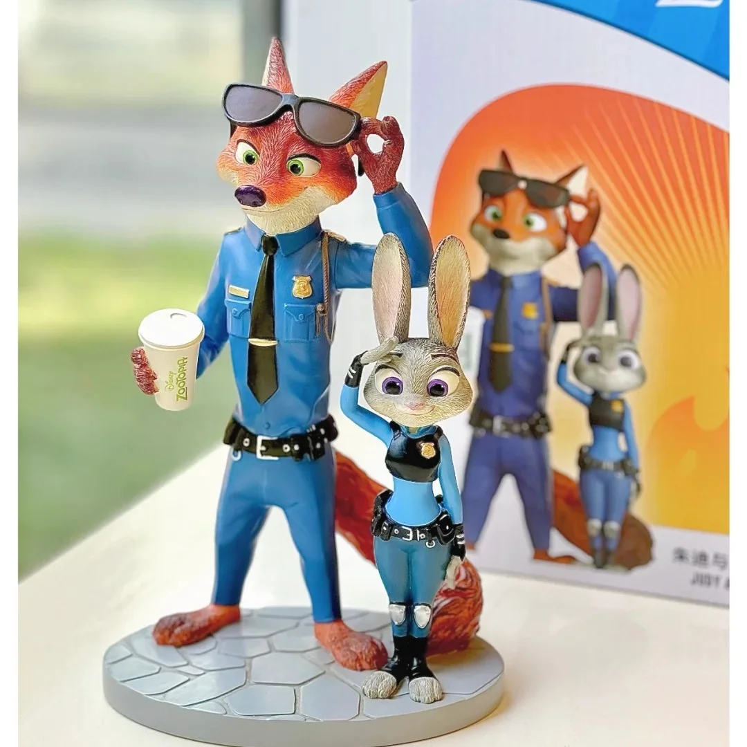 

Disney Zootopia Handsome Uniform Police Uniform Judy And Nick Desktop Ornament Birthday Gift Collection Handmade Toy Doll