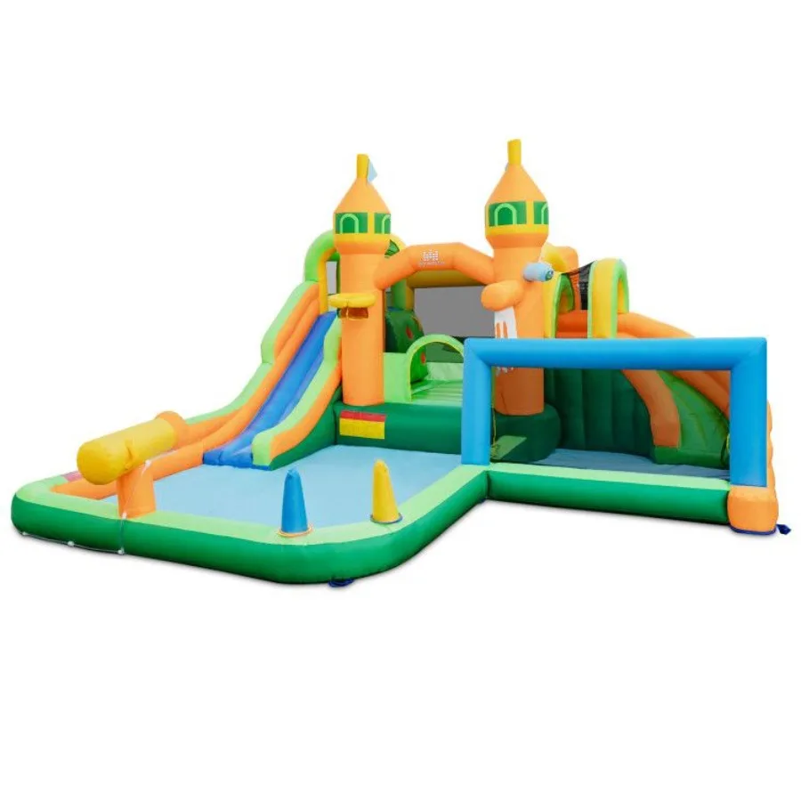 Inflatable Water Slide for Yard Lawn Without Blower