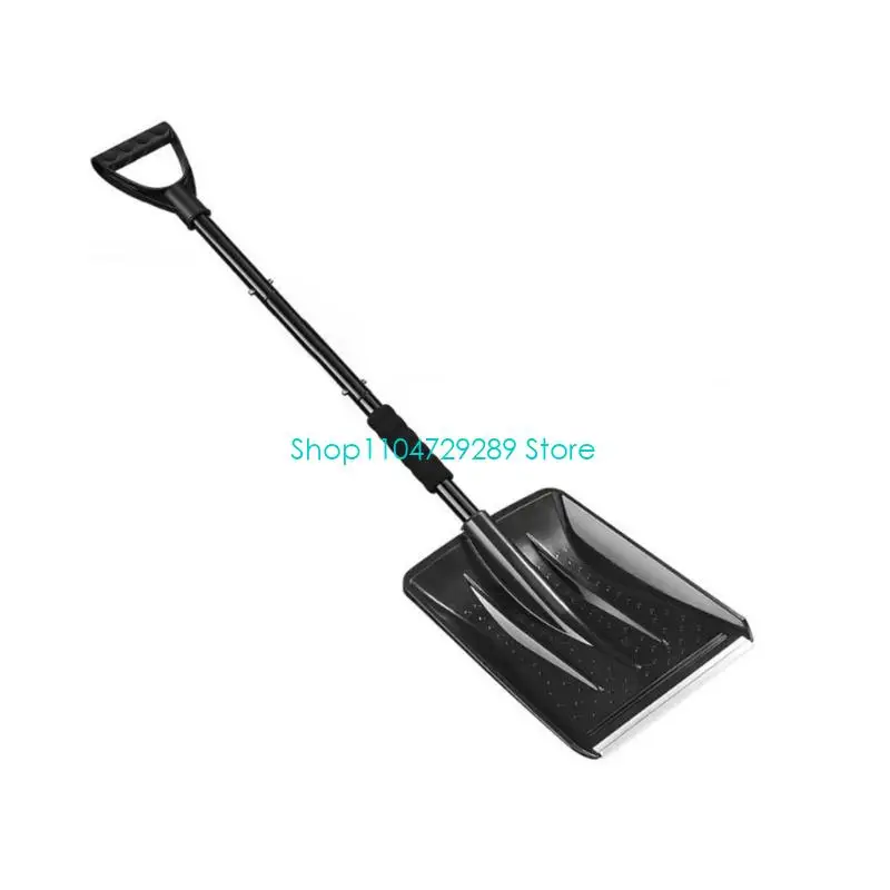 D8KE Strong Metal Building Snow Shovel Ergonomic Handle Reduces Fatigue Efficient Snow Removal Tool for Winter Use