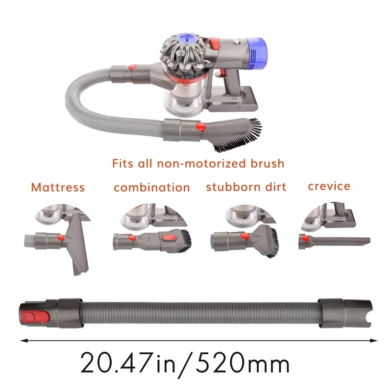 Flexible Crevice Tool Adapter Hose Kit for Dyson V8 V10 V7 V11 V12 V15 Vacuum Cleaner for As a Connection and Extension