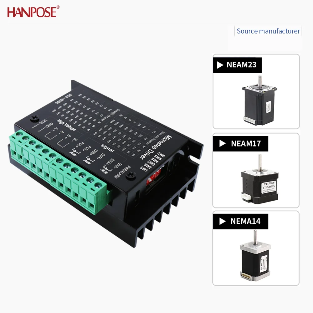 Motor driver model TB6600 current 4.0A subdivision 32 precision stepper motor with stable performance when paired with the drive